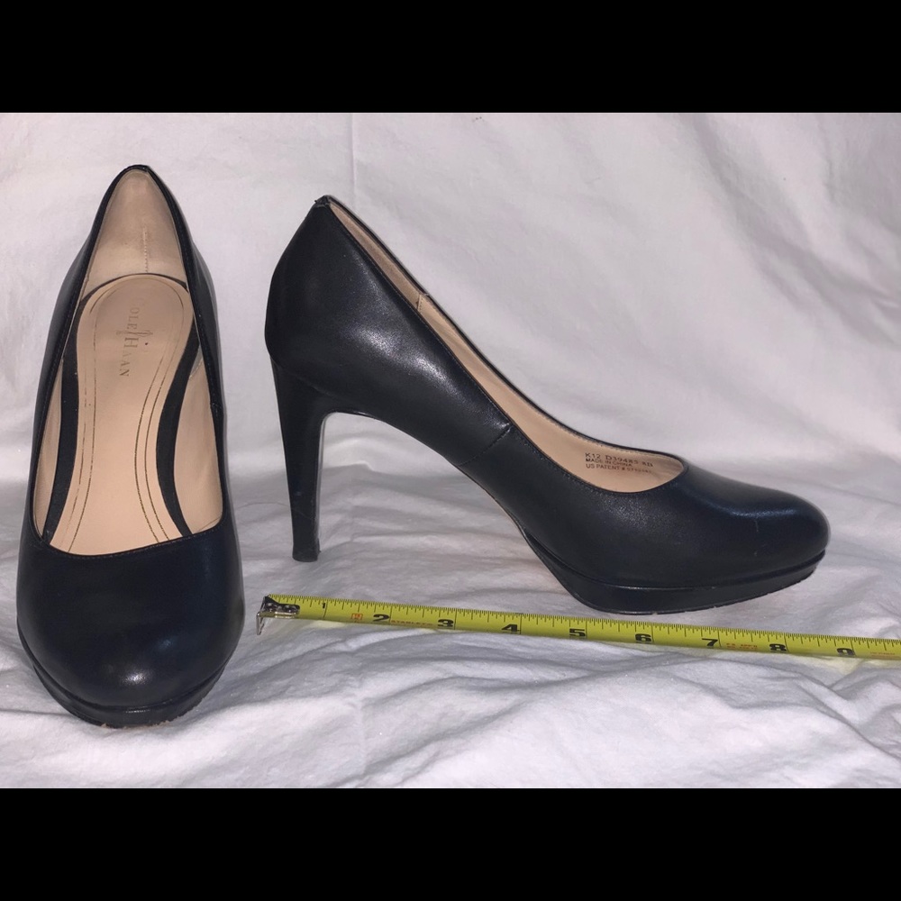 Cole Haan black leather Nike air heels